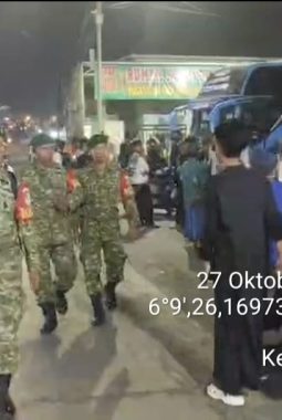 TNI Hadir di Tengah Masyarakat, Koramil 11/Pasar Kemis Gelar Patroli Malam